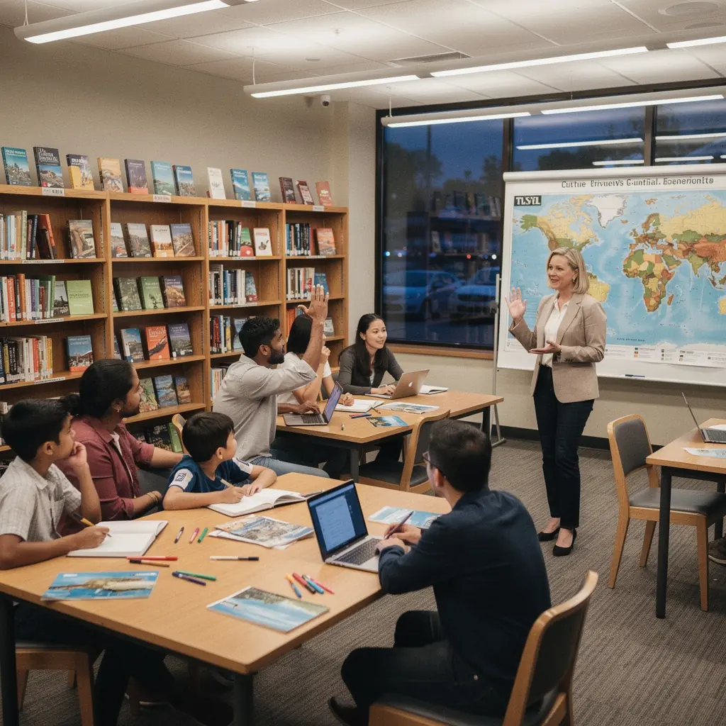 Osoba pokazująca mapę z zaznaczonymi miejscami o znaczeniu kulturowym i turystycznym.